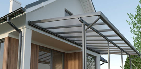 Terrassenüberdachung mit Glasdach in Düsseldorf